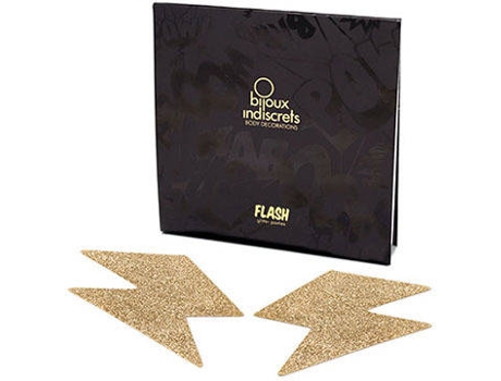 Tapa Mamilos BIJOUX INDISCRETS Bijoux Flash Bolt Gold