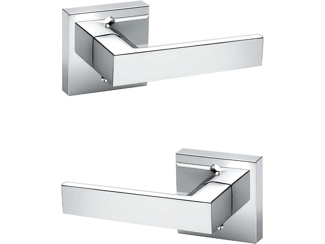 Conjunto de 2 Puxadores Porta 2 P, Resistente, Liga de Zinco, Corrosão