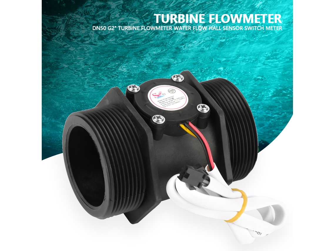 Laxiscreed Medidor De Fluxo Turbina Dn50 G2" Para Água Com Interruptor Indutivo Hall
