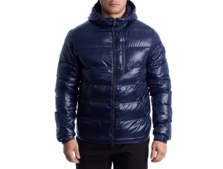 Blusão De Homem Us Polo Assn Acolchoada Capuz Nylon Azul (58)