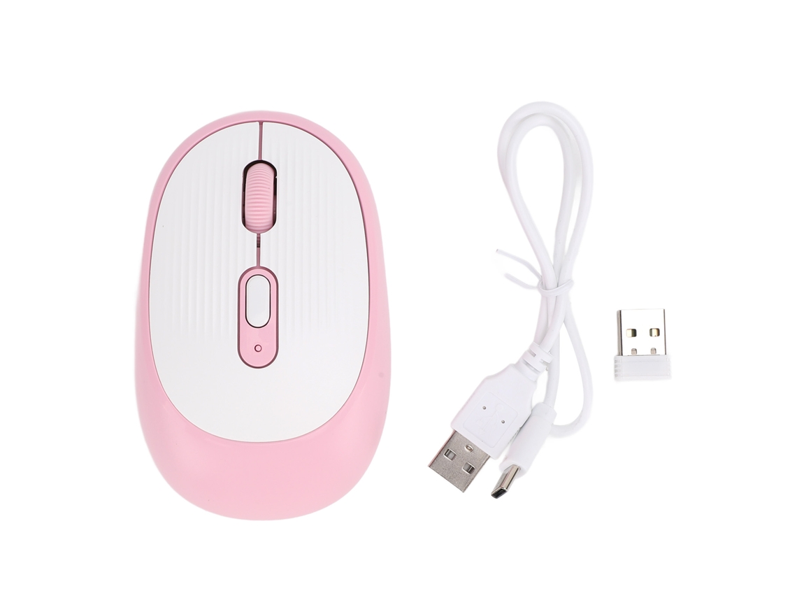 Rato Sem Fio Bluetooth Rosa 2400 Dpi