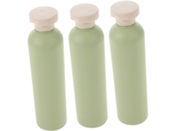 Conjunto De 3 Frascos De Viagem Macios E Recarregáveis Com Loção E Tampas Flip-top.