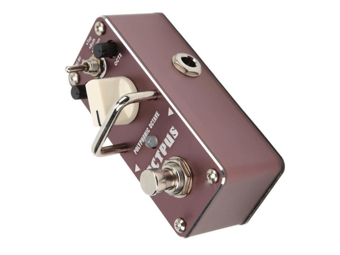 Pedal de Efeito de Baixo Pedal de Efeito de Guitarra Octpus Oitava Polifônica True Bypass Instrumento Acessório de Baixo
