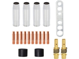 Acessórios de soldadura MIG MAG para AK 15/MB 15: bicos, suportes, isoladores e ferramenta, 19 peças Marca