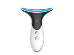 Dispositivo de Beleza Facial para Pescoço Ems Terapia de Fótons Led de 3 Cores Endurecimento Da Pele Redução de Queixo Duploazul AUJEZON