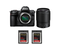 Z8 + Z 35mm F/1.8 S + 2 Sandisk 64gb Extreme Pro Cfexpress Type B Máquina Fotográfica Híbrida Full frame + Ebook Pricedirect NIKON