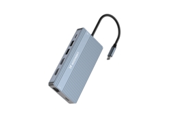 Hub de 3 monitores, USB, USB-C, HDMI, RJ45, SD, TF, mini jack | WOZINSKY