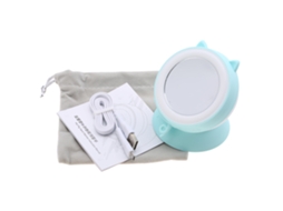 Laxiscreed Aquecedor De Mãos Elétrico Com Espelho De Beleza Iluminado, Mini E Usb Azul