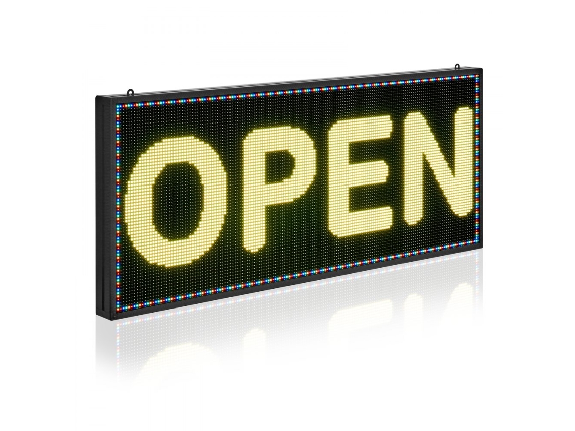 Placa Led Programável P6 64x160px Painel A Cores Com Bluetooth Para Lojas E Montras Tekmaquinas