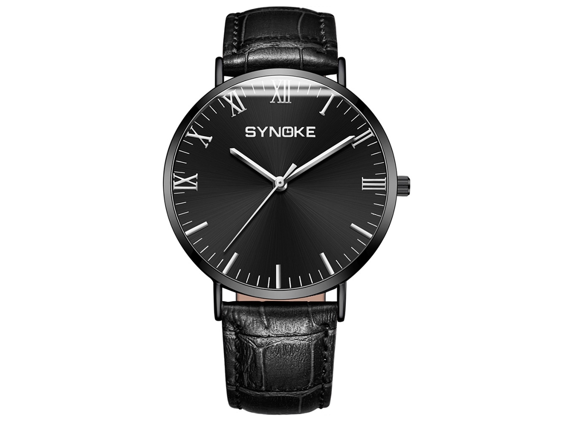 Relógio Masculino Synoke 9106 Pulseira de Aço Inoxidável Quartzo Empresarial Clássico