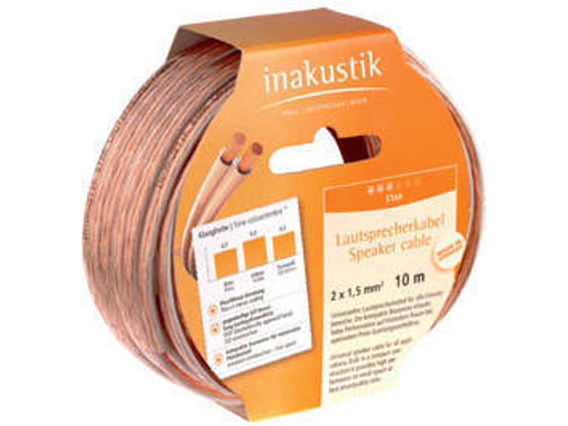 Cabo de Áudio INAKUSTIK (Transparente)