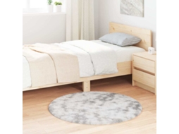 Vidaxl Tapete Shaggy De Pelo Alto Navarra 100x100cm Cinzento Prateado