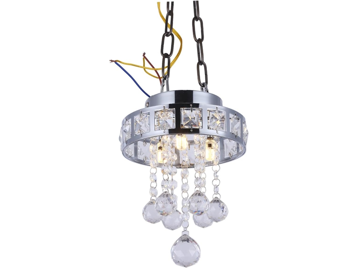Luminária De Teto Moderna Com Cristais E Led, Lustre, Luzes De Teto