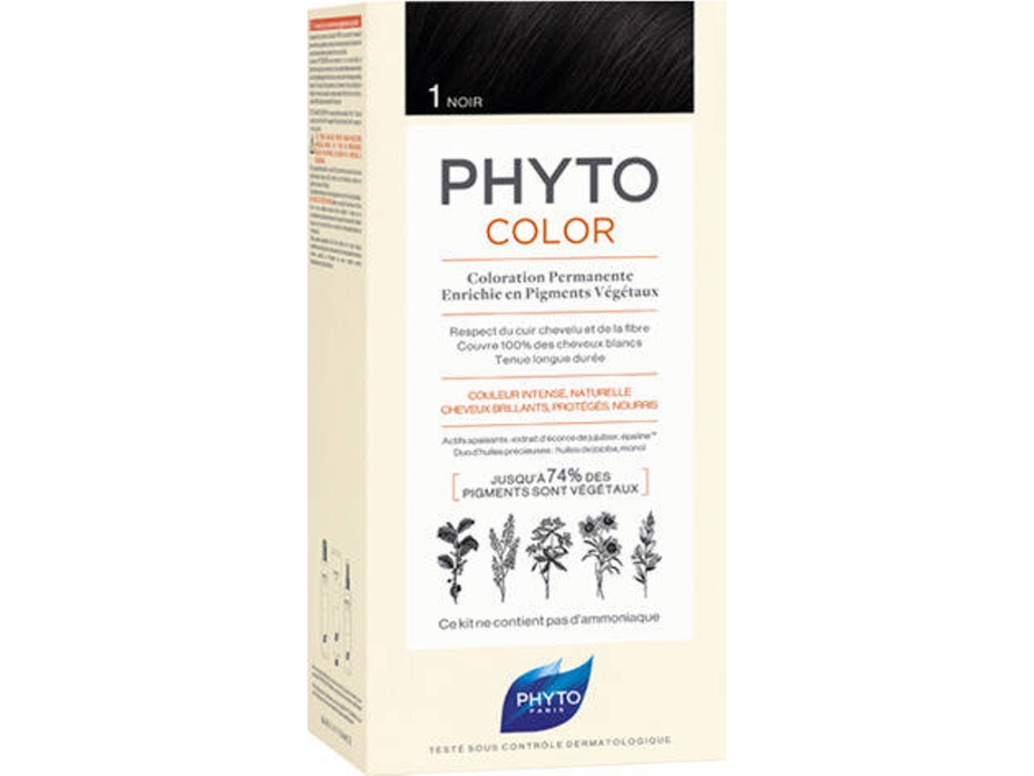 Coloração PHYTO Phytocolor 1 Preto Coloração Permanente Sem Amoníaco