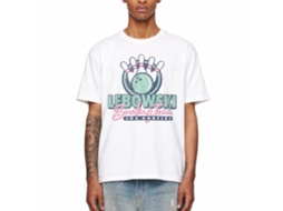 Rockinstone The Big Lebowski La Bowling Team White Adult T-shirt Size:s