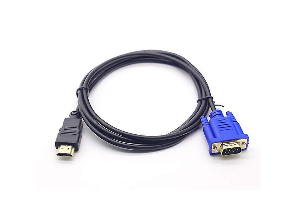 Cabo conversor HDMI para VGA 1080p, adaptador HDMI para VGA 1,8 m, Slowmoose (sem chip)