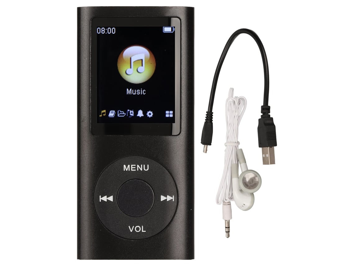 Reprodutor Mp3 portátil Mali com tela LCD 1.8 polegadas, som lossless, bateria de longa duração | S/MARCA