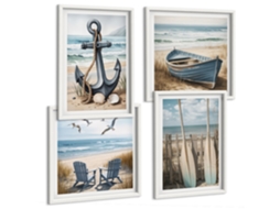 Composição De Quadros Inspirações Cítricas De Estilo Espelharte (4 Peças)