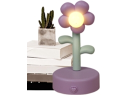 Luminária em formato de flor, luz noturna ambiente, antirreflexo.