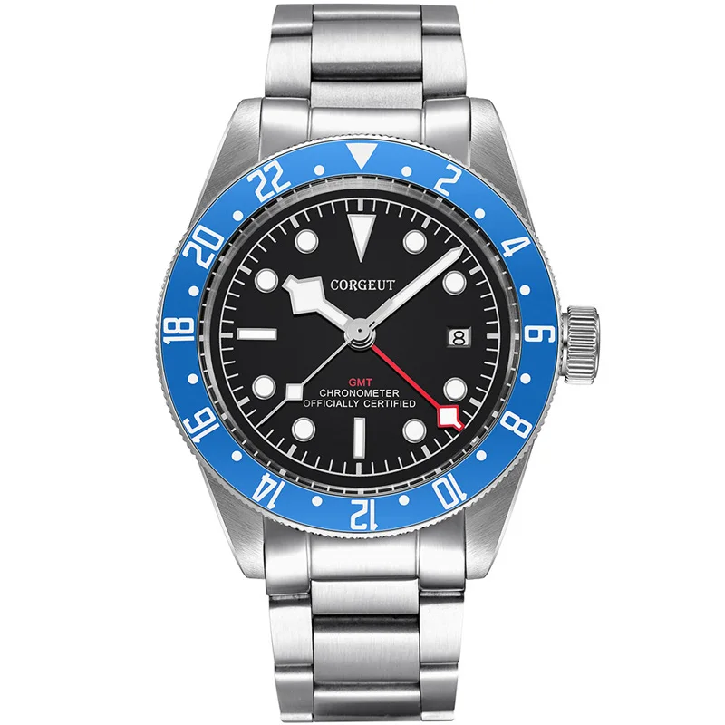 Relógio Masculino Automático Mecânico (azul) De 41 Mm Com Cristal De Safira.