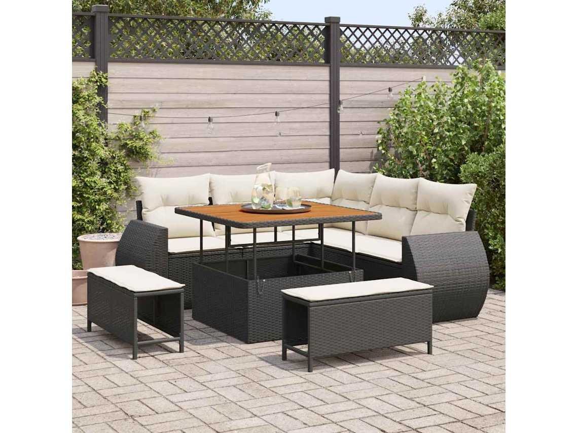 Vidaxl Conjunto De Sofá De Jardim 8 Unid. 7-número De Lugares