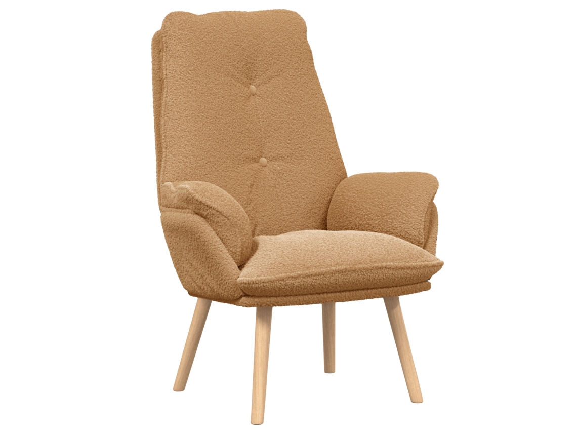 Conjunto 1 Poltrona Vidaxl Bege Poliéster (69 X 74 X 93 Cm)