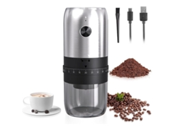 Moedor De Café Elétrico Portátil, Prateado, Para Grãos De Café, Com Moagem Prática Para Espresso, Café Coado, Casa, Escritório E Viagens