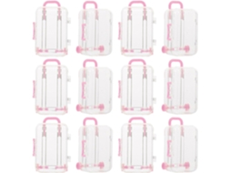 Yardenfun Conjunto De 12-caixas Transparentes Para Doces, Design Criativo Em Formato De Mala, Pequenas Caixas De