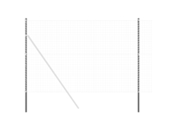 Conjunto 2 Poste De Cerca Vidaxl Cinzento Aço (200 Cm)