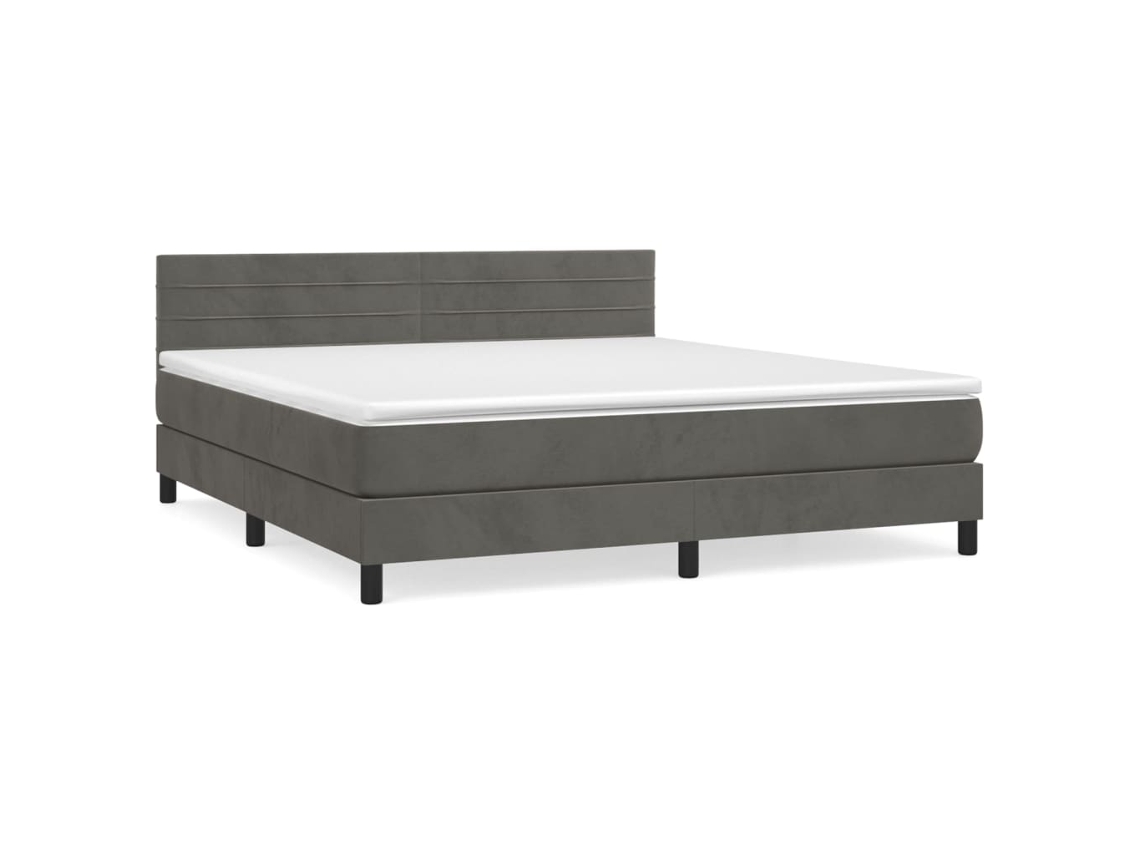 Box Spring Bed, Box Spring Beds Vidaxl Cinzeto Veludo (160 X 200 Cm)