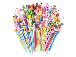Canetas de Gel Preta 0.38mm, Estilo Cartoon, Instrumento de Escrita para Estudantes