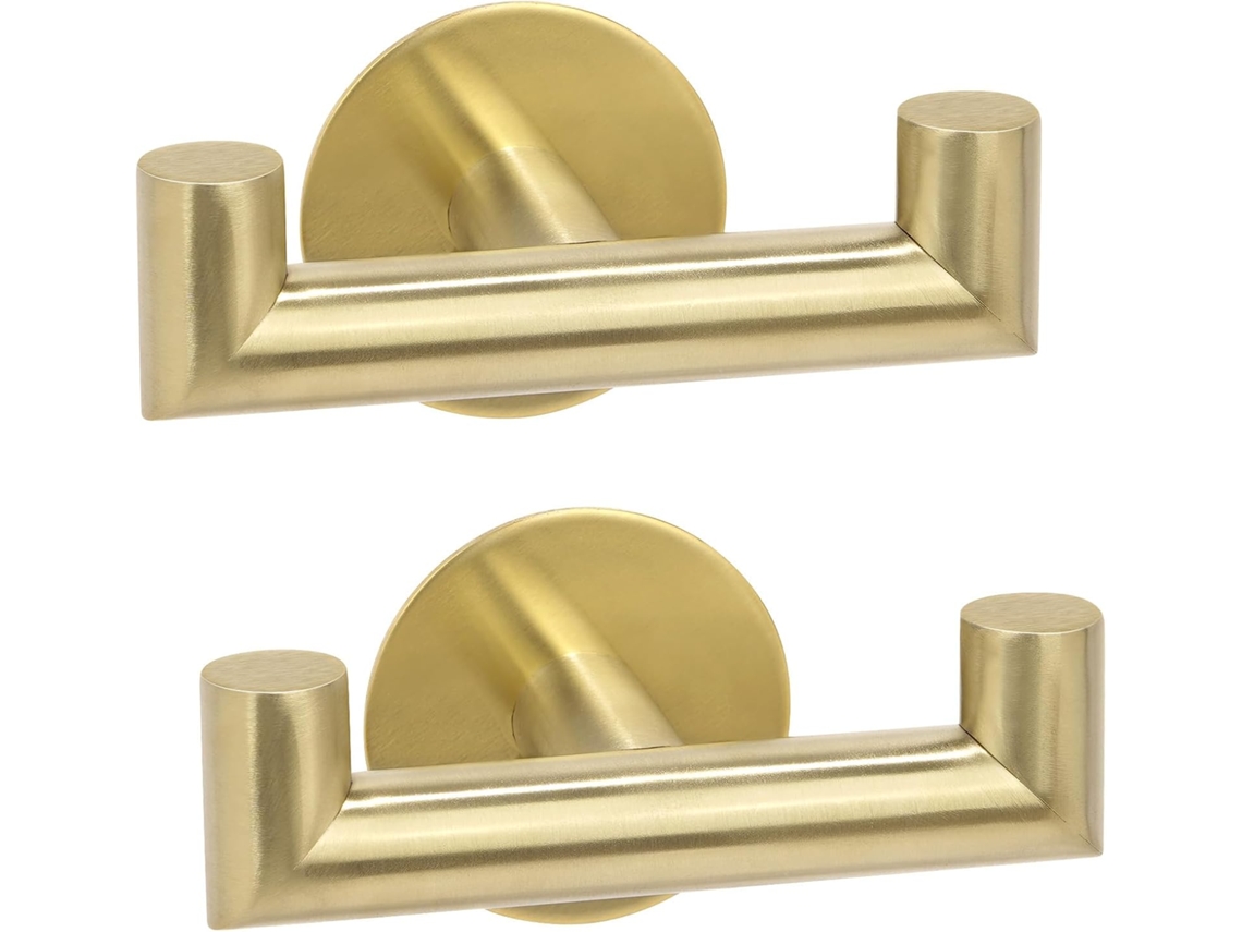 Ganchos De Parede Com Dupla Fixação, Suporte Para Toalhas Banheiro 2 Peças, Aço Inoxidável, Sistema Pendurar Quadros Sem Furos, D -aquaforge