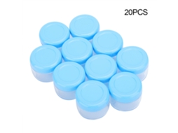20 Unidades De Frasco De Crema Vacío Rellenables De 15g Con Tapa Azul