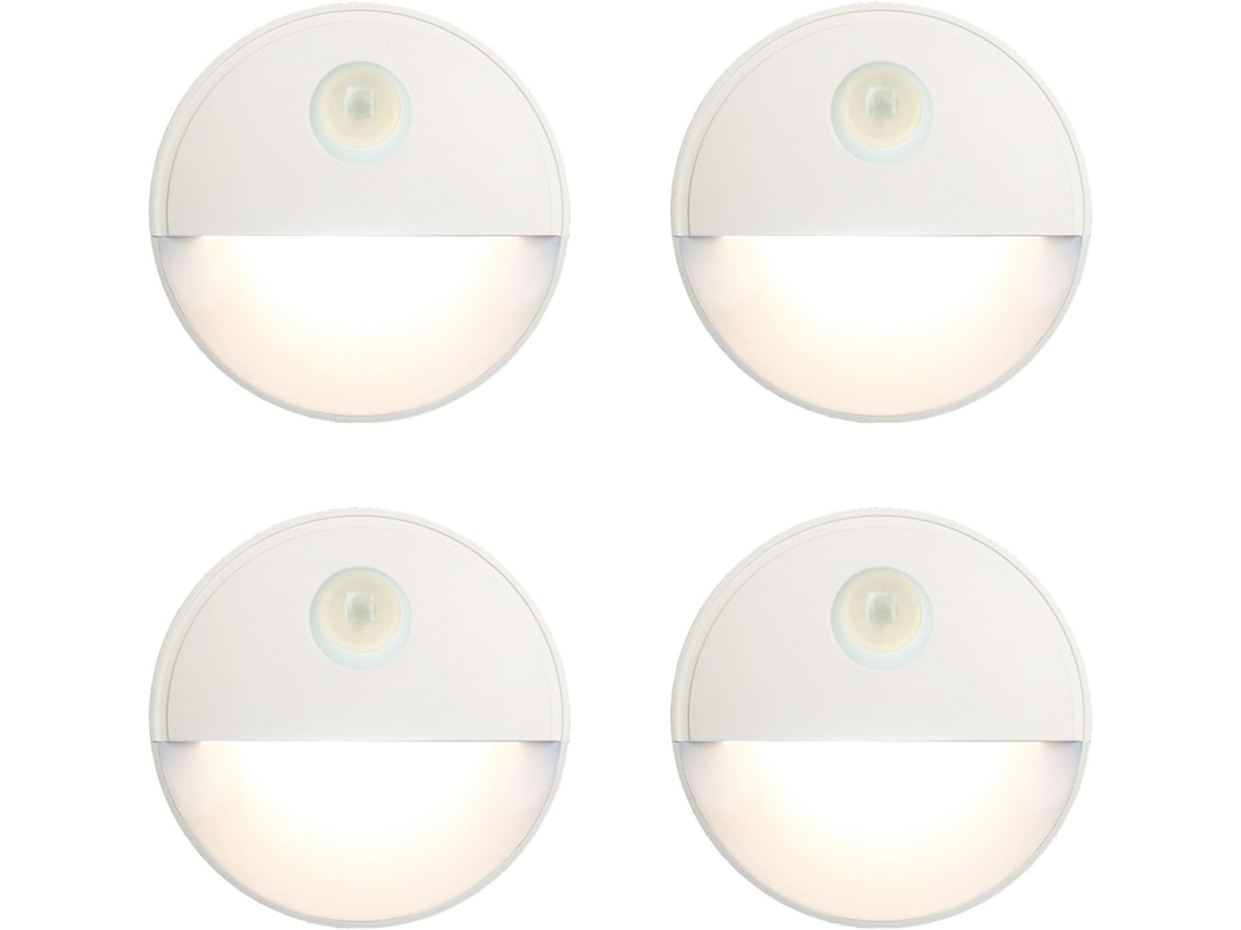 Conjunto De 4 Lâmpadas Noturnas Reguláveis, Luzes Para Escada, Em Abs,