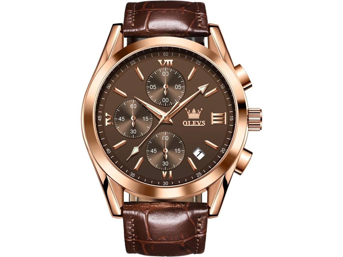 Lurelia Relógio Masculino, Movimento De Quartzo, Data/calendário, Luminoso, 9 Mm, 0,35 Polegadas, 38 Mm, 1,49 Polegadas, 8,66 Polegadas, 20 Mm, Couro
