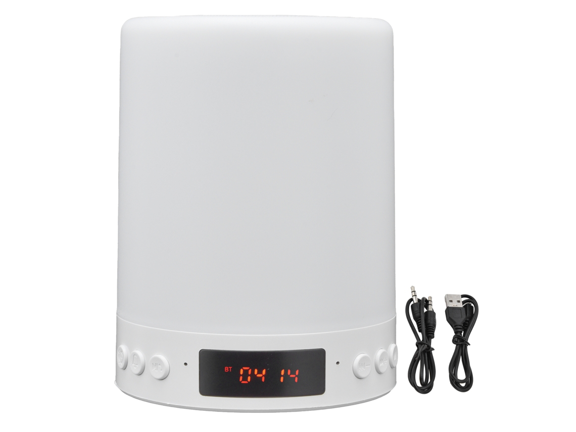Rebe-lâmpada De Noite Portátil Com Alto-falante Bluetooth, Sensor Táctil, 3 Níveis De Brilho E Luzes Multicoloridas Para Quarto