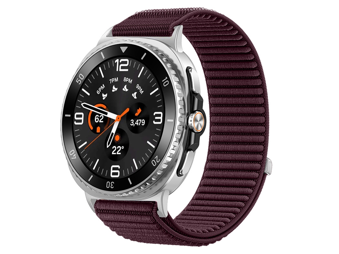 Pulseira Desportiva Em Nylon Compatível Com Samsung Galaxy Watch 9 40mm/44mm, Pulseira De Substituição Macia E Ajustável Bordô Hexinyigjly