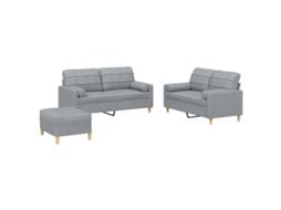 Sofa Set, Sofa Sets Vidaxl Cinzeto Tecido (n/a)