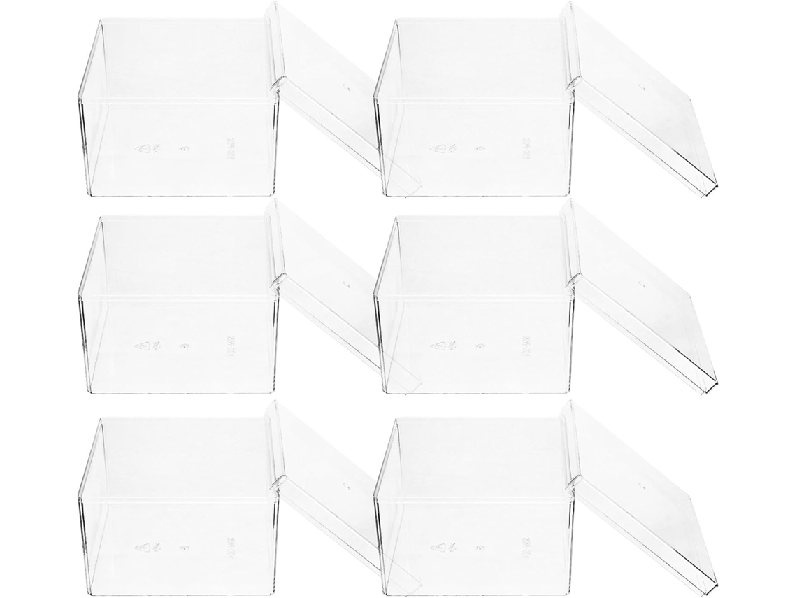 Caixa Quadrada Transparente Yardwe Para Tiramisu E Cupcakes, Pacote Com 6 Recipientes Para Eventos E Confeitaria