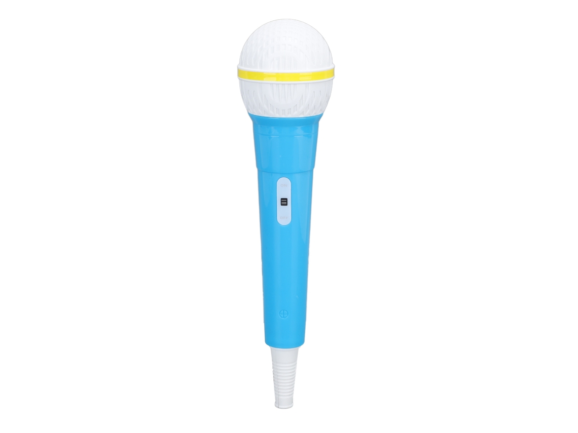Fake Microphone Safe Odorless Simulation Microphone Prop Pretend Mic Toy For Children Performance Blue LAXISCREED