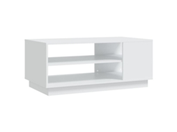 Mesa de centro 102x55x43 cm em aglomerado branco, exclusiva da MAISON.
