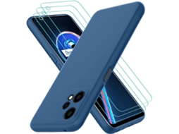Capa Revestimento Para Realme Realme 9/realme 9 Pro/ Realme 9 Pro Plus Hongwe. Textura Macia Anti-choque Azul