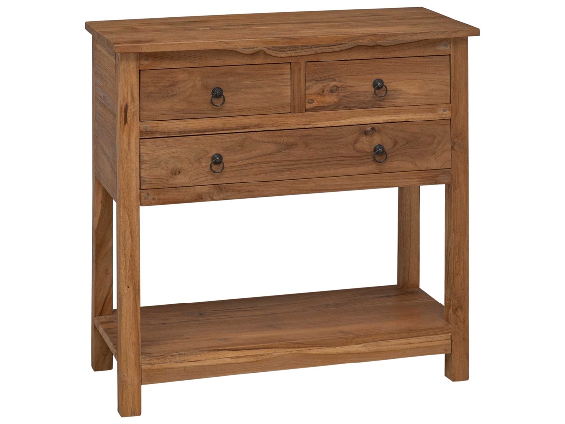 Vidaxl Buffet Natural 79 X 35 X 80 Cm Madeira De Teca Sólida