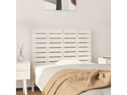 Vidaxl Cabeceira De Parede 96x3x63 Cm Madeira De Pinho Maciça Branco