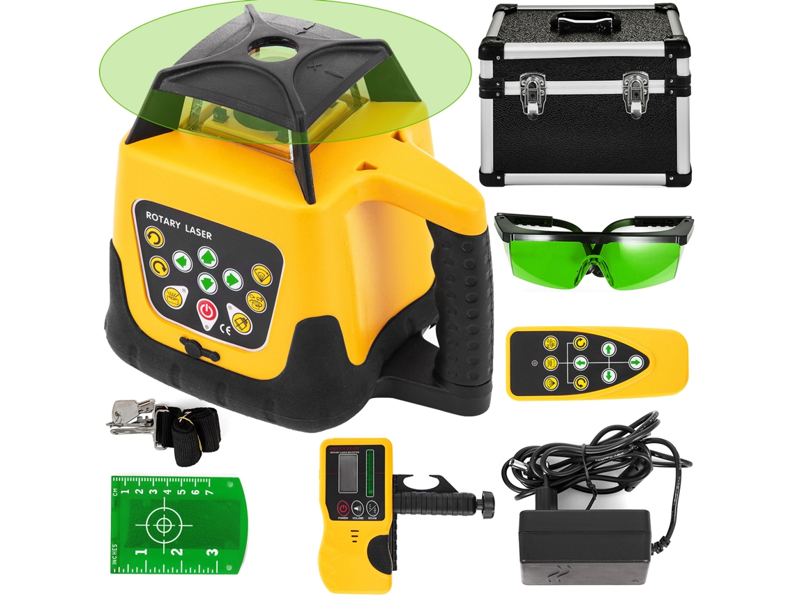 Kit Laser Rotativo Autonivelante Digital Succebuy, Alcance De 500 M Com Controle Remoto E Receptor