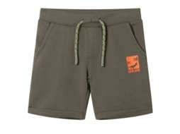 Calções De Criança Com Cordão Cor Caqui-escuro 128