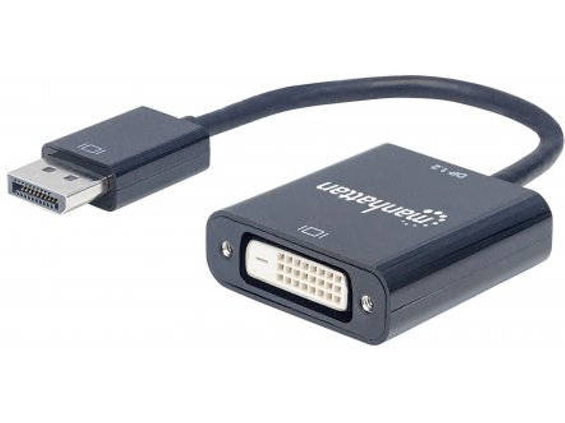 Cabo Adaptador mANHATTAN DisplayPort para DVI-D Preto