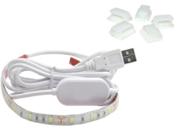 Fita De Led Usb Fácil De Instalar E Remover Para Máquina De Costura, Branca, 2 Metros.