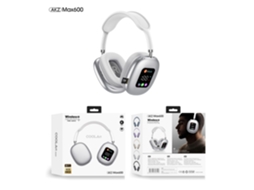 Auriculares Bluetooth 5.3 Supra-auriculares - Compatíveis Com Função De Chamada - Max600 Prateado 