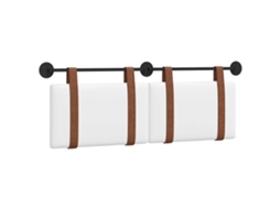 Conjunto 1 Cabeceira Suspensa Vidaxl Branco Couro Sintético (130 X 55 X 5 Cm)